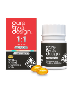 Care By Design – 1:1 MAX CBD – 10ct Higher THC