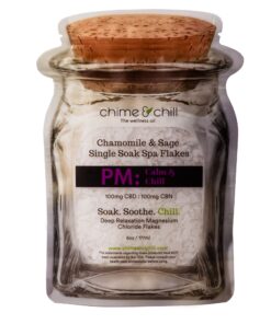 Chime & Chill | Chamomile and Sage Spa Flakes P.M. Soak - 100mg CBD