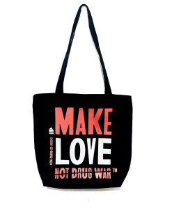 HWCC | Make Love Not Drug War Tote Bag - Black