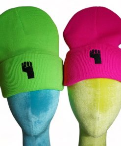 HWCC - Neon Pink with Black Fist Beanie - Non-cannabis